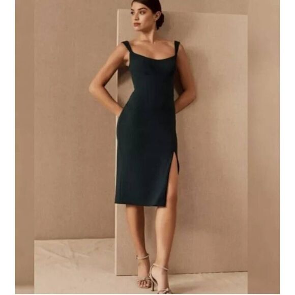 BHLDN Burgundy Midi Dress - Picture 2 of 8